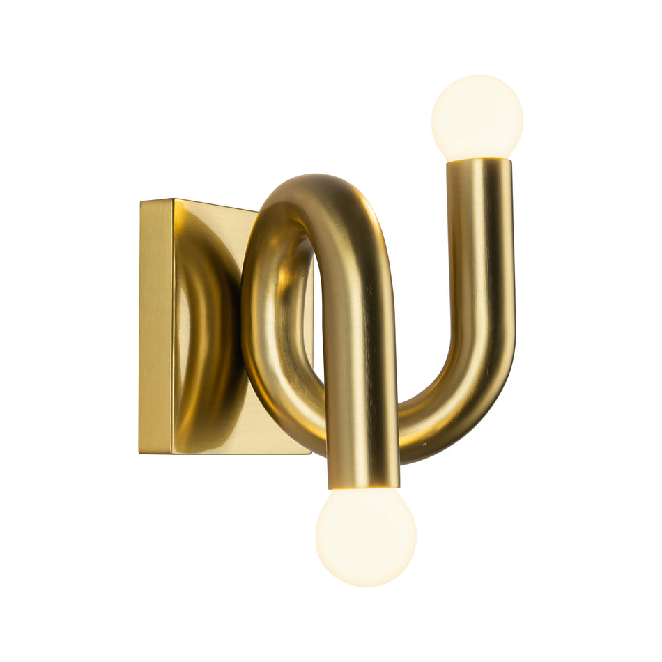 Sadie 6-in Brushed Gold Socket Wall Vanity by ALORA MOOD