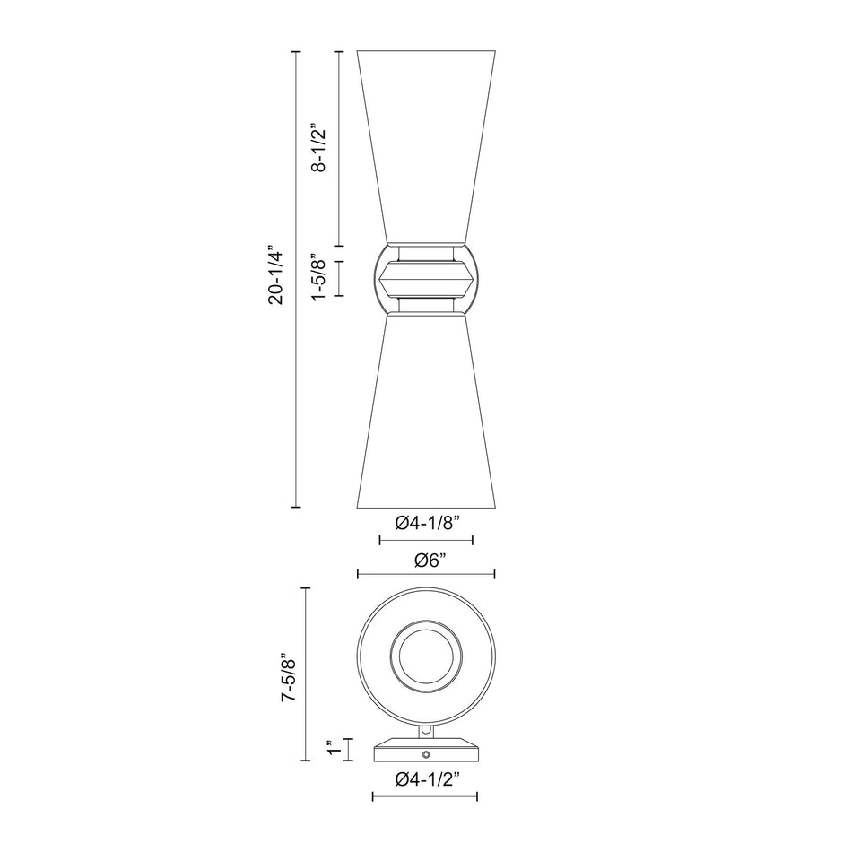 Salem 6-in Clear Glass/Matte Black 2 Lights Wall/Vanity by ALORA MOOD