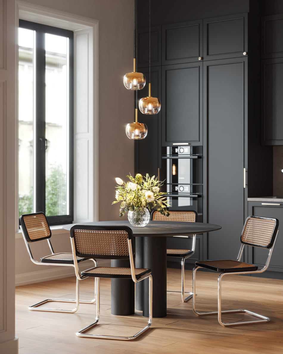 Samar 14-in Brushed Gold/Copper 3 Lights Chandeliers by KUZCO
