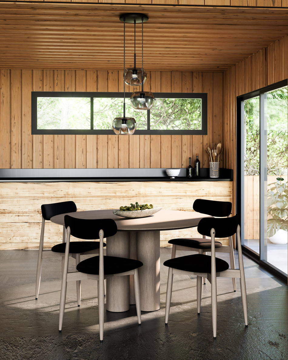 Samar 14-in Black/Smoked 3 Lights Chandeliers by KUZCO