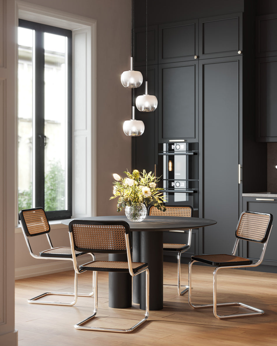 Samar 14-in Chrome/Opal Glass 3 Lights Chandeliers by KUZCO