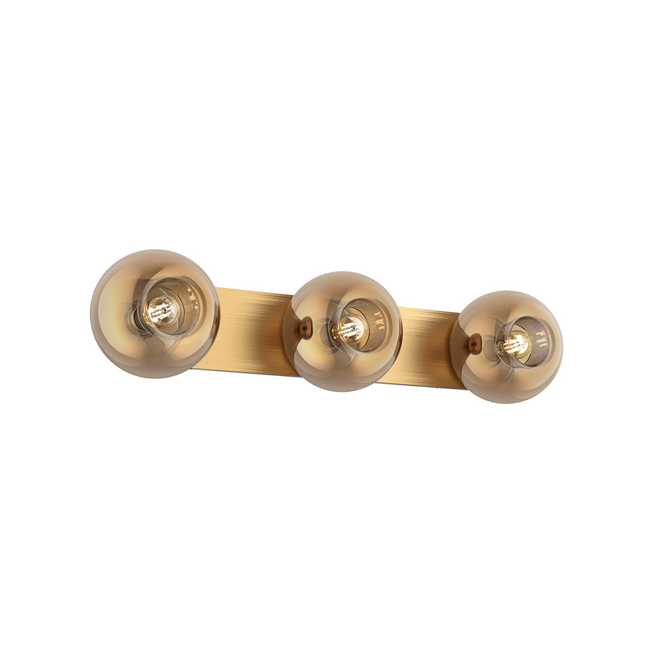 Samar 32-in Brushed Gold/Copper 3 Lights Vanity by KUZCO