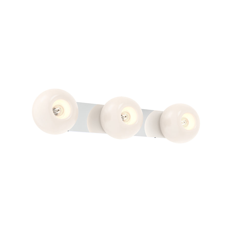 Samar 32-in Chrome/Opal Glass 3 Lights Vanity by KUZCO