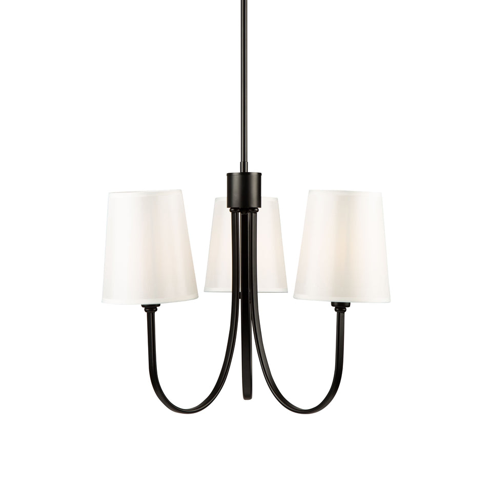 Rhythm 3 Light Chandelier Black