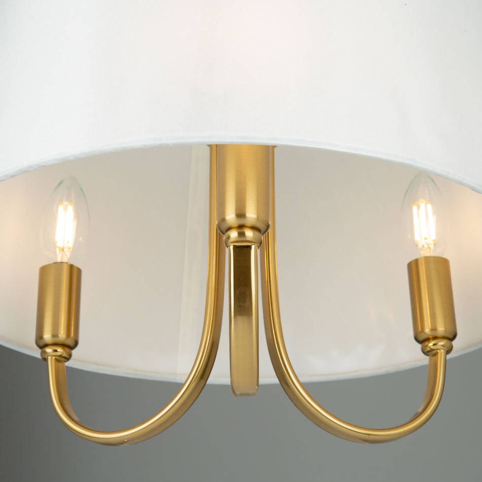 Rhythm 3 Light Semi-Flush Mount Brushed Gold