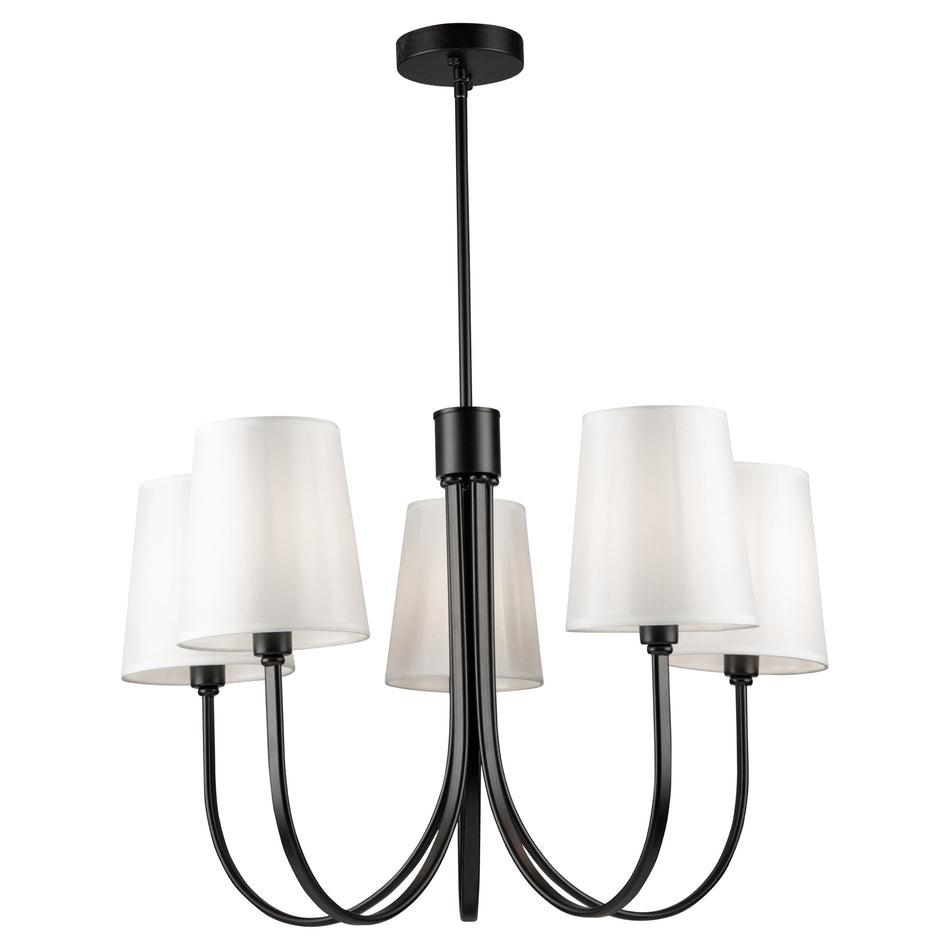 Rhythm 5 Light Chandelier Black