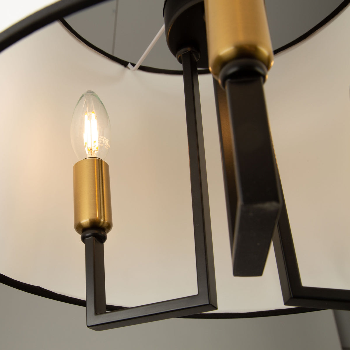 Coco 3 Light Semi-Flush Mount Black and Gold