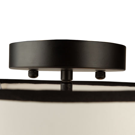 Coco 3 Light Semi-Flush Mount Black and Gold