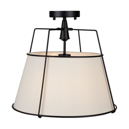 Pullman Collection 3-Light Semi-Flush Mount Black