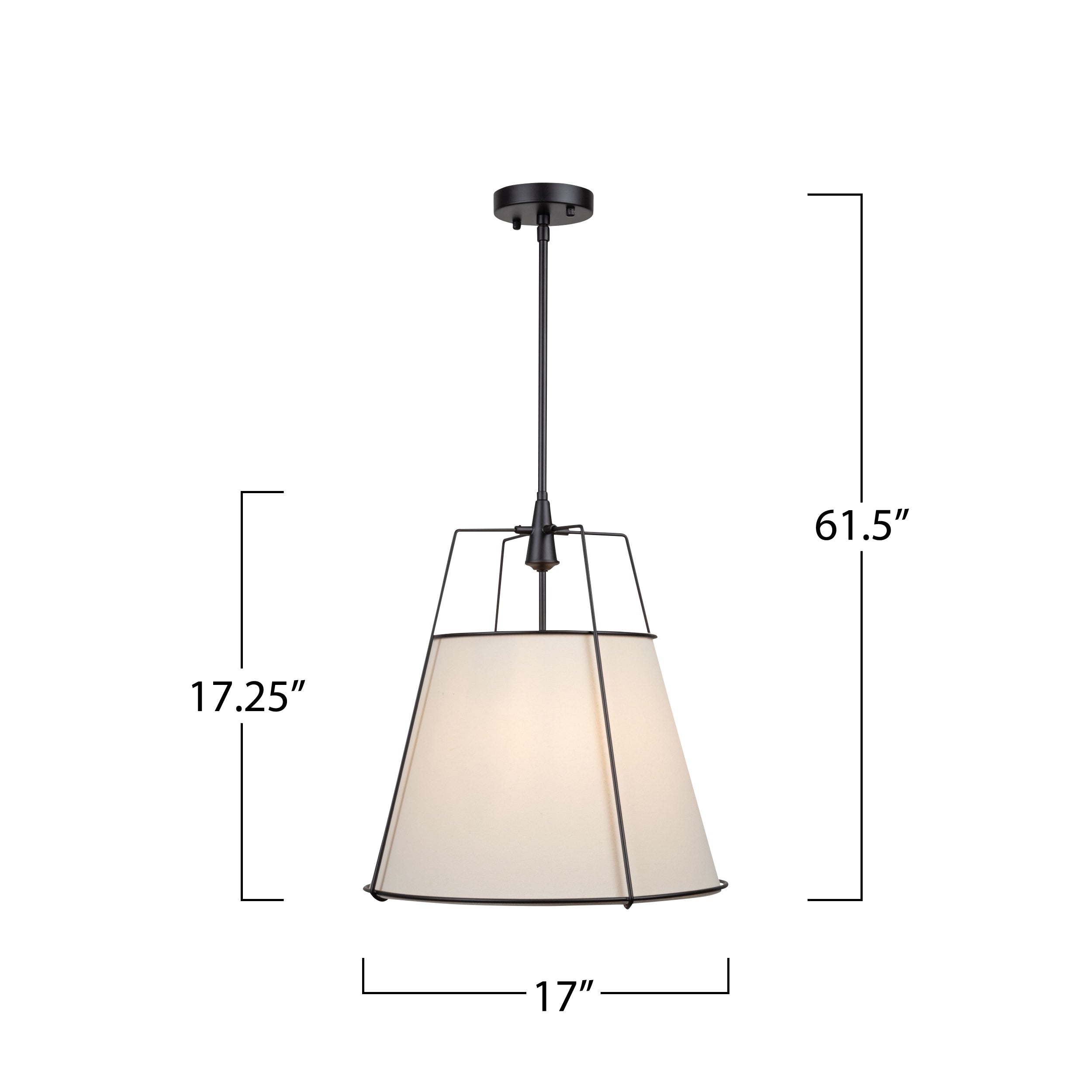Pullman Collection 3-Light Pendant Black