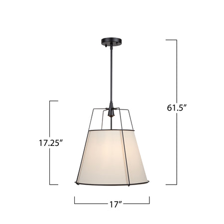 Pullman Collection 3-Light Pendant Black