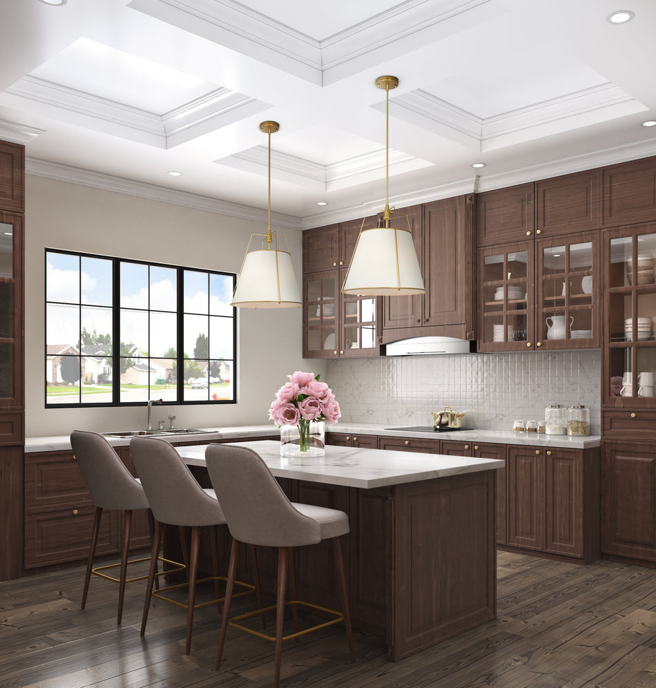 Pullman Collection 3-Light Pendant Brass