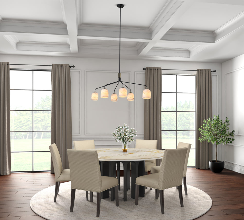 Crema 6 Light Chandelier