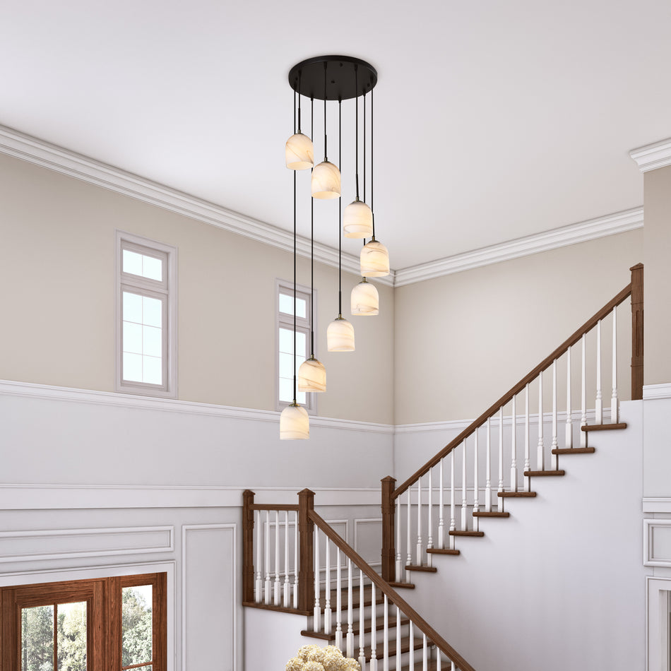 Crema 8 Light Chandelier 18.5"