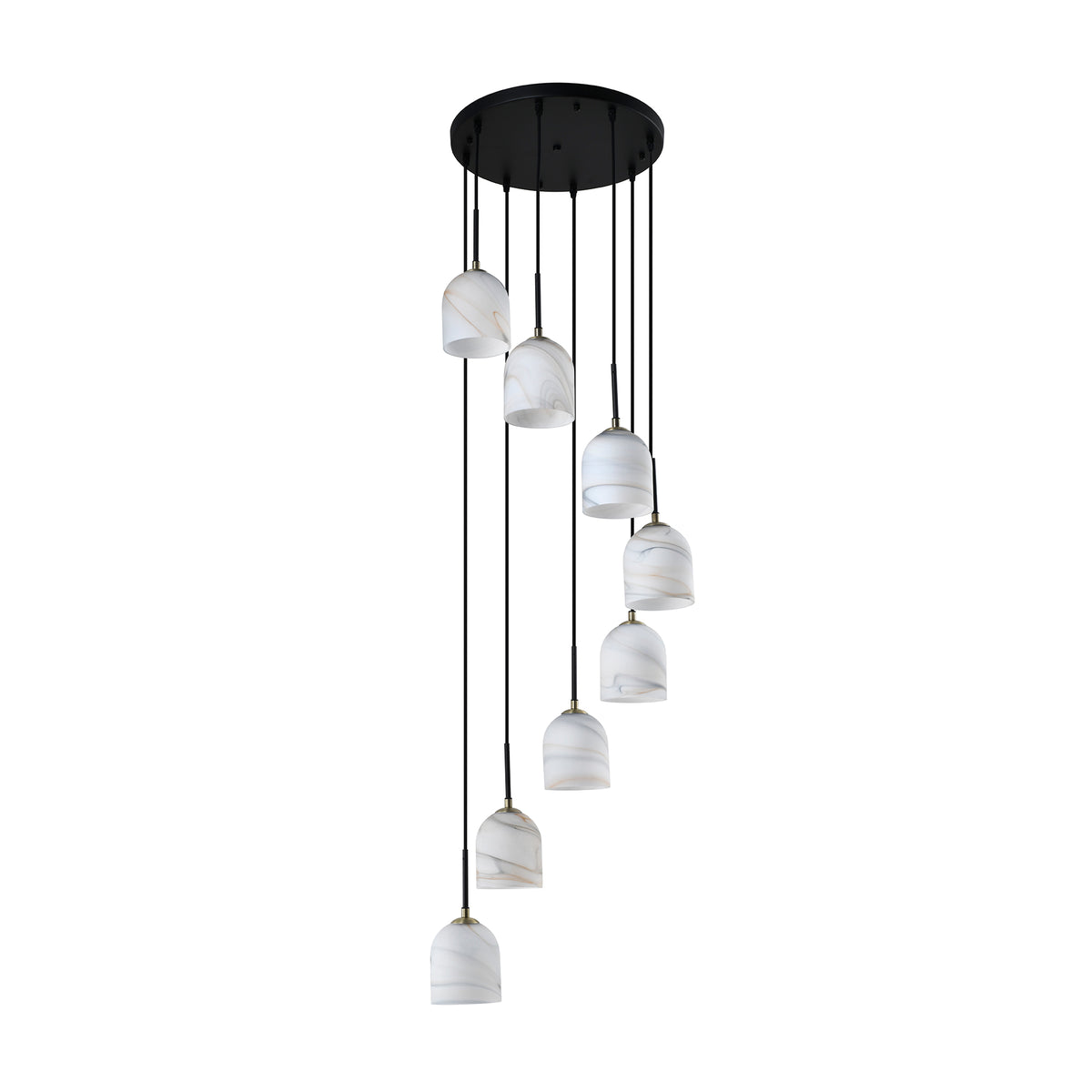 Crema 8 Light Chandelier 18.5"