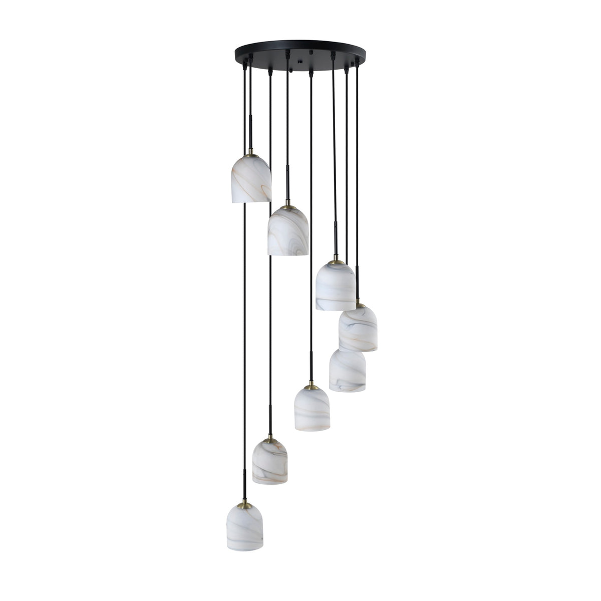 Crema 8 Light Chandelier 18.5"