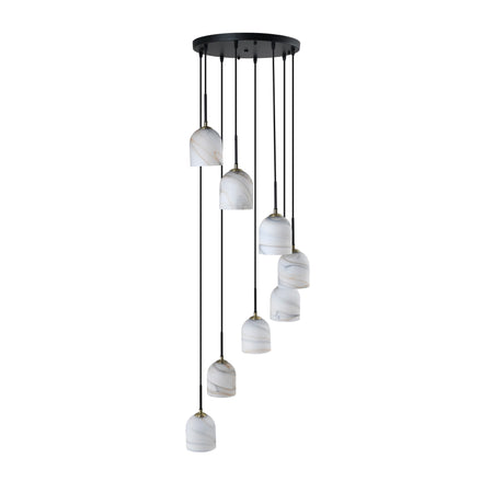 Crema 8 Light Chandelier 18.5"