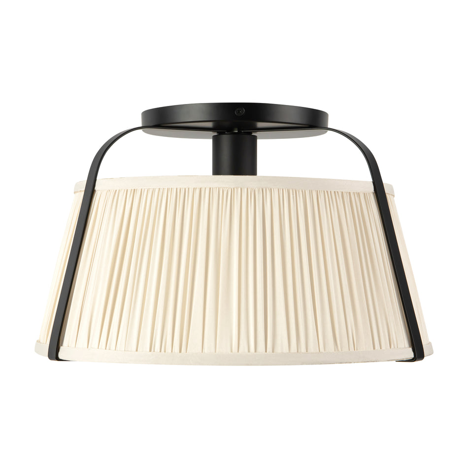 Scout 13-in Black Semi-Flush Mount