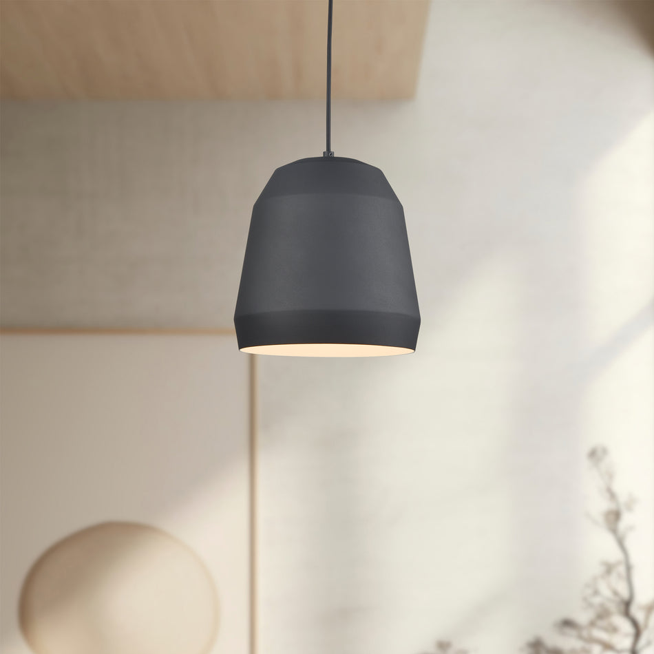 Sedona 16-in Black 1 Light Pendant by KUZCO