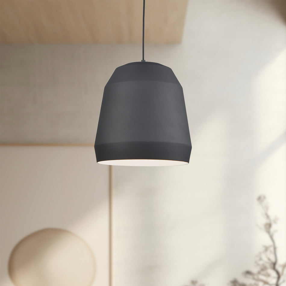 Sedona 22-in Black 1 Light Pendant by KUZCO