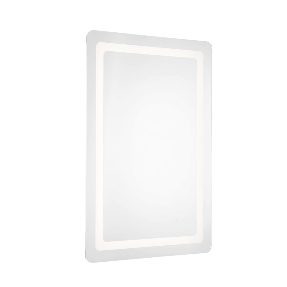 Seneca 24-in Sandblasted Merc Edge LED Vanity Mirror by KUZCO