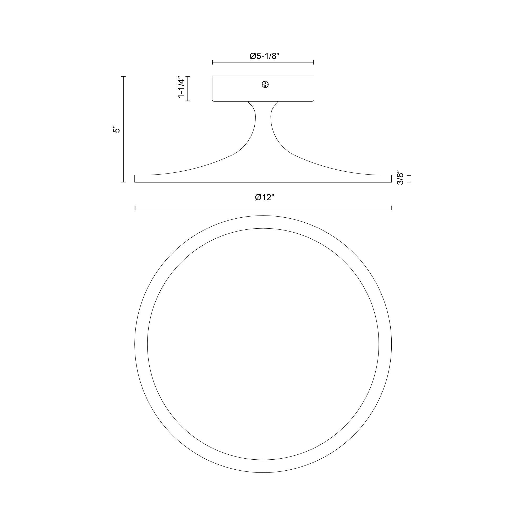 Issa 12-in Matte Black LED Semi Flush Mount – Electrolight