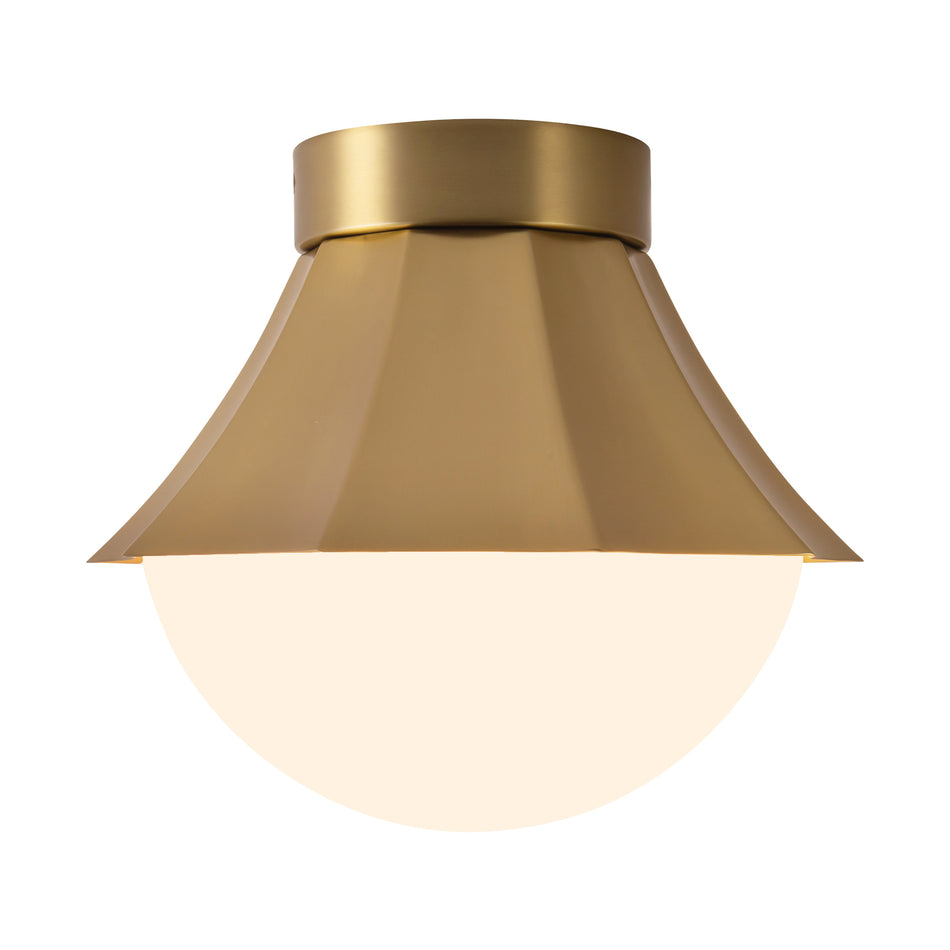 Shelton 12-in Gold Semi-Flush Mount