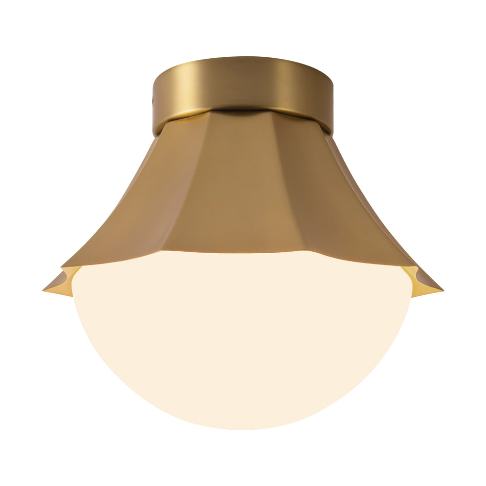 Shelton 12-in Gold Semi-Flush Mount