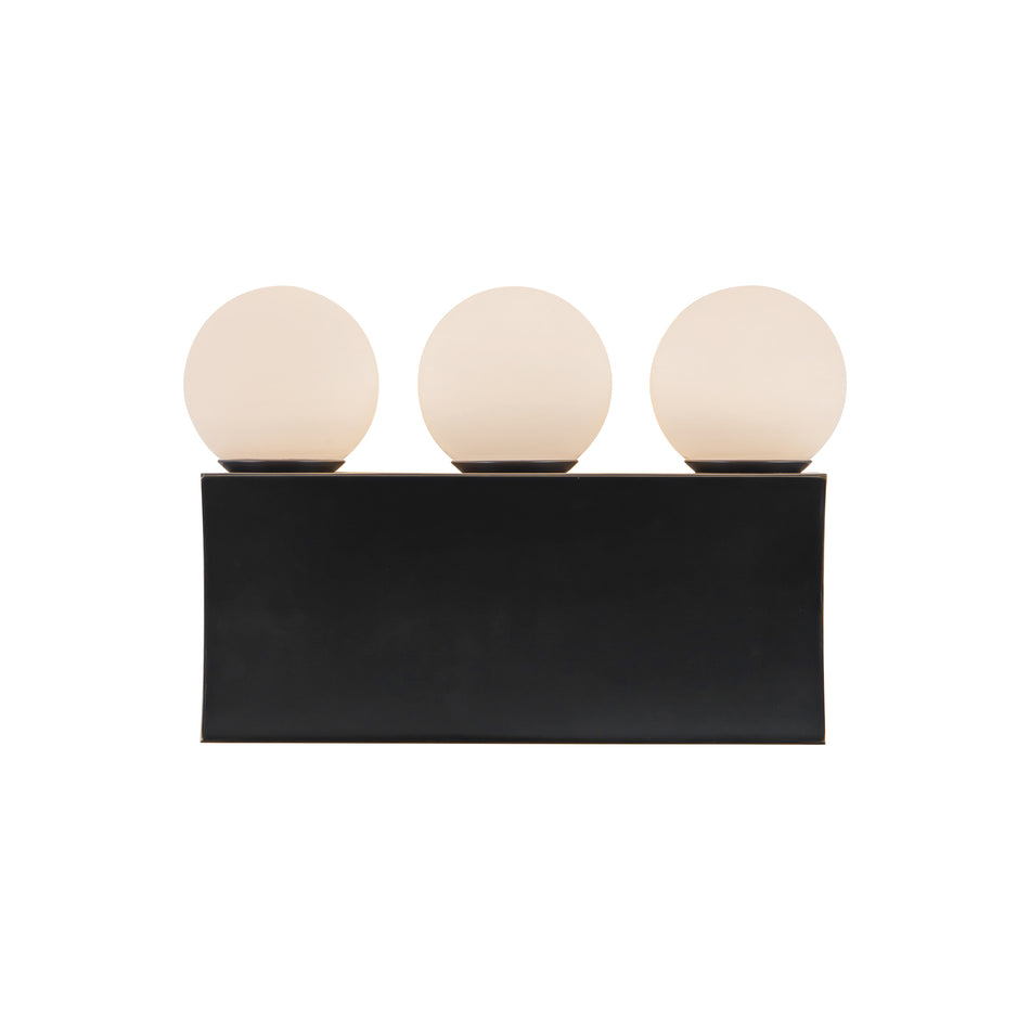 Sinclair 12-in Black dimmable LED Bathroom Vanity Light