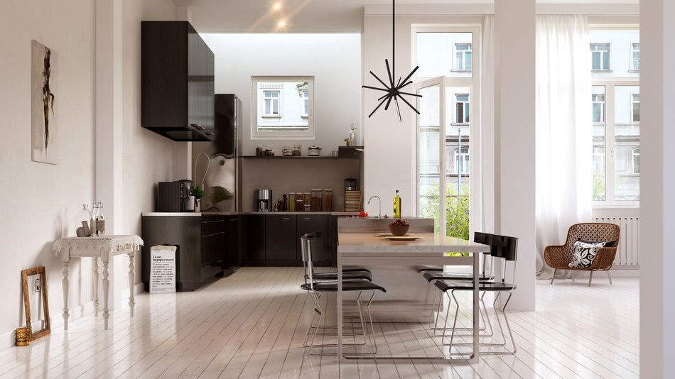 Sirius Minor 20-in Black LED Chandeliers by KUZCO