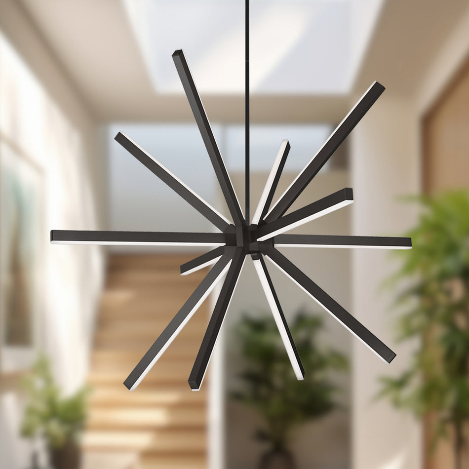 Sirius 48-in Black LED Chandeliers by KUZCO