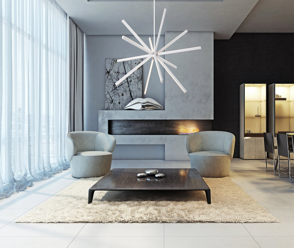 Sirius 48-in White LED Chandeliers by KUZCO