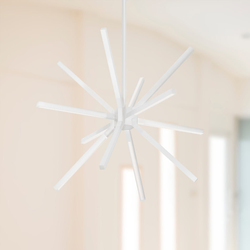 Sirius Minor 20-in White LED Chandeliers by KUZCO