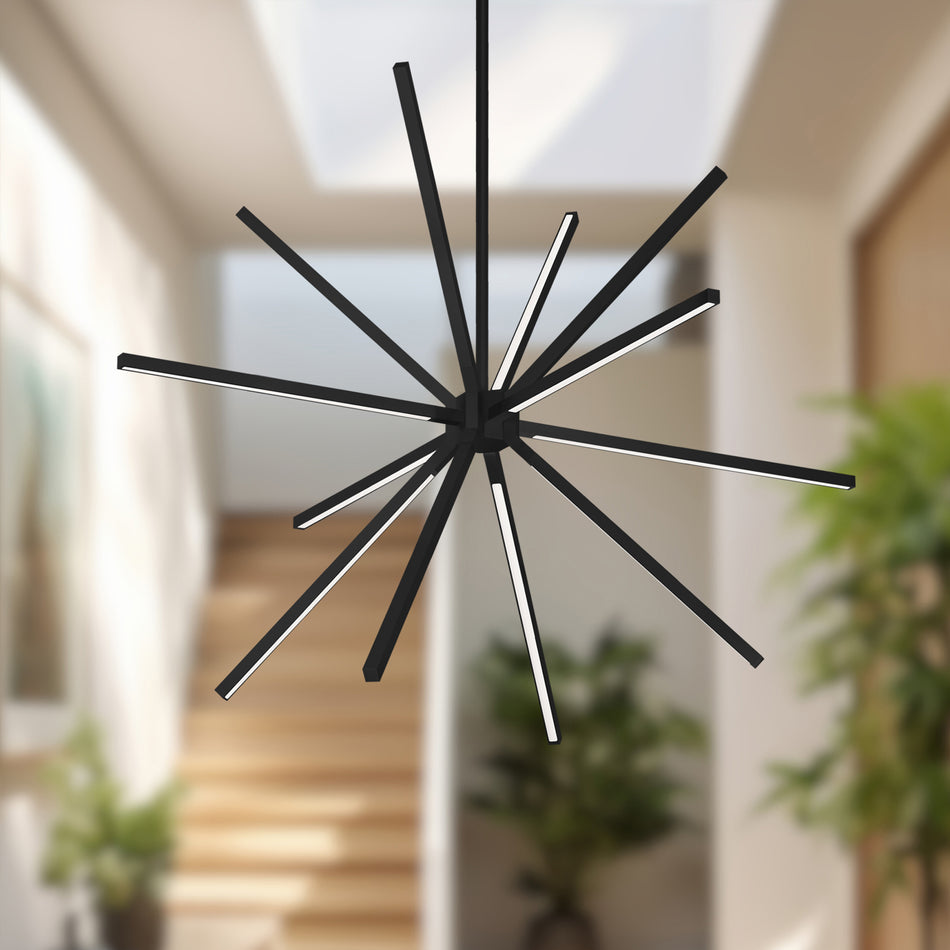 Sirius Minor 32-in Black LED Chandeliers by KUZCO