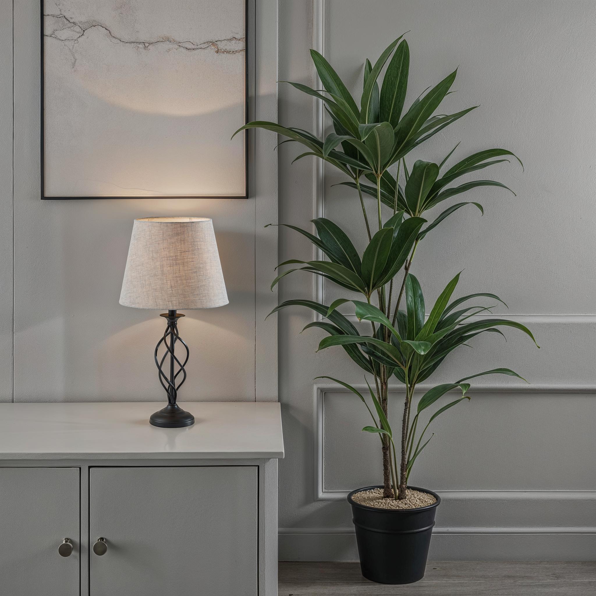 Darcy Table Lamp- Grey Tall Shade