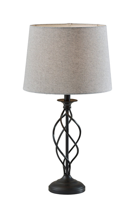 Darcy Table Lamp- Grey Drum Shade