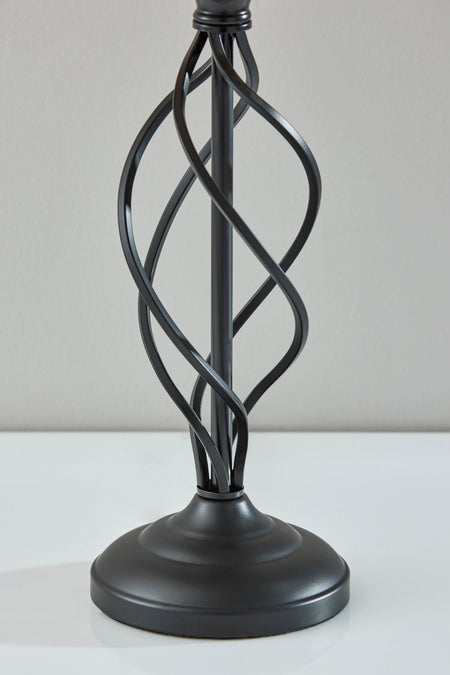 Darcy Table Lamp- Grey Drum Shade