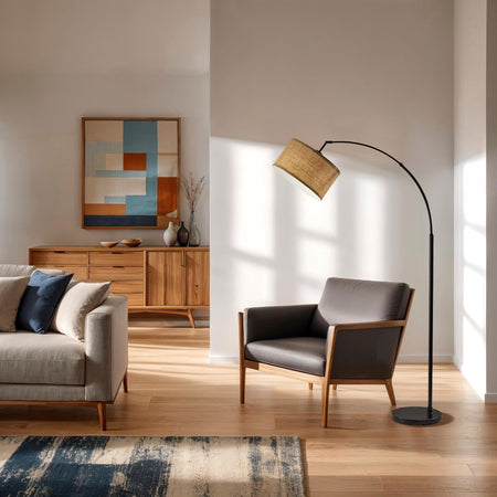 Burlap Arc Lamp