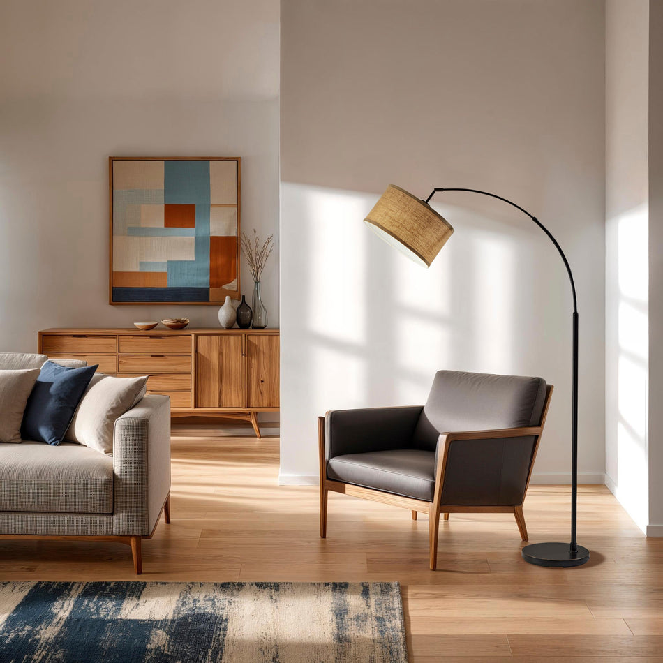 Burlap Arc Lamp