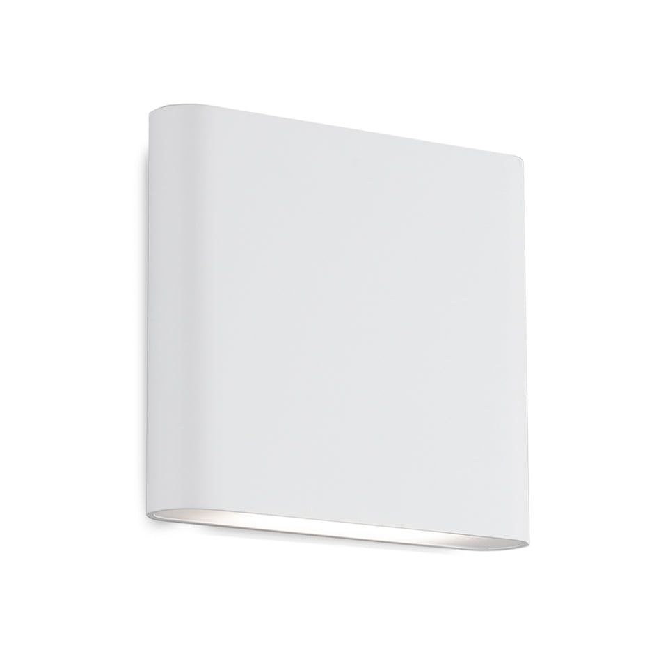 Slate 6-in White LED All terior Wall