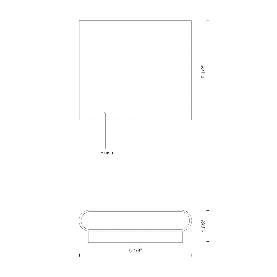 Slate 6-in White LED All terior Wall by KUZCO