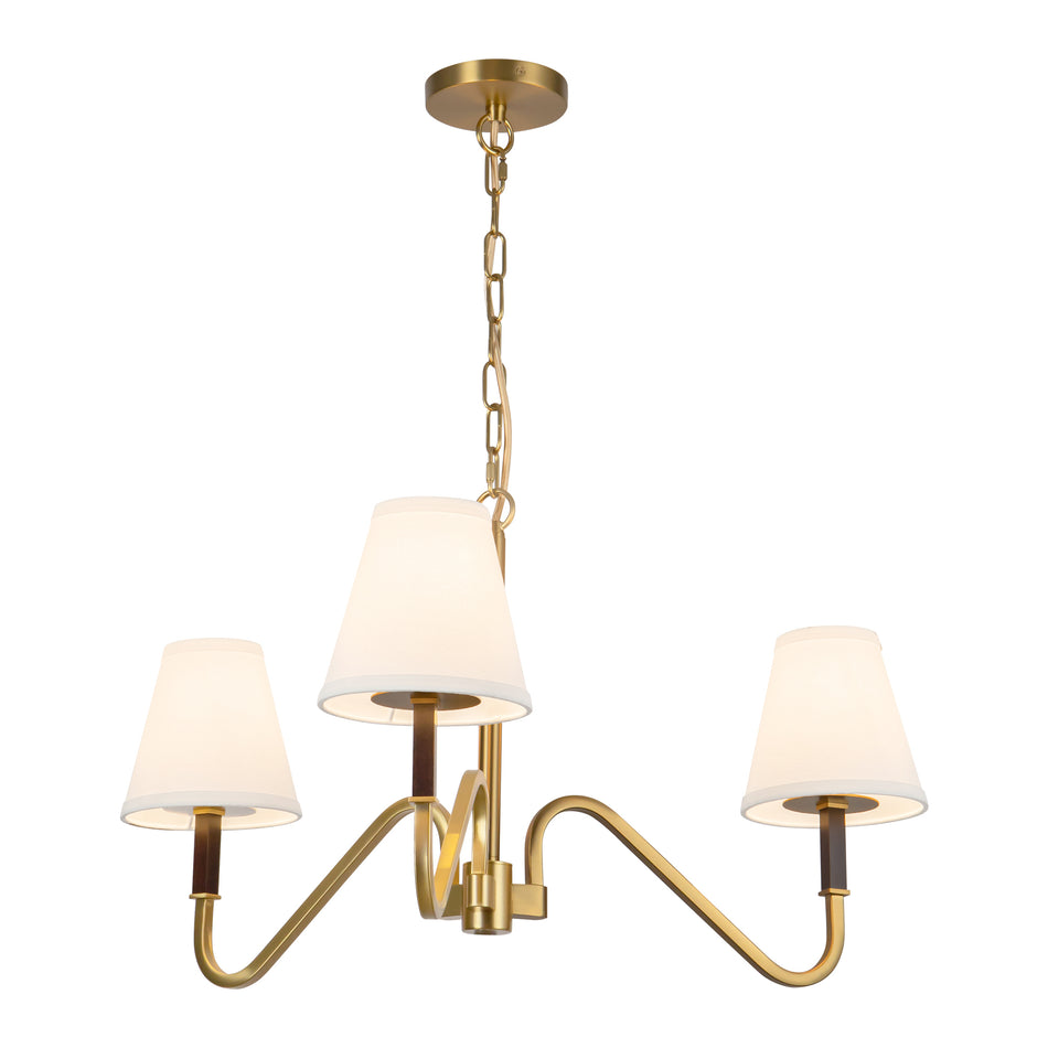 Sloan 30-in Gold Chandelier