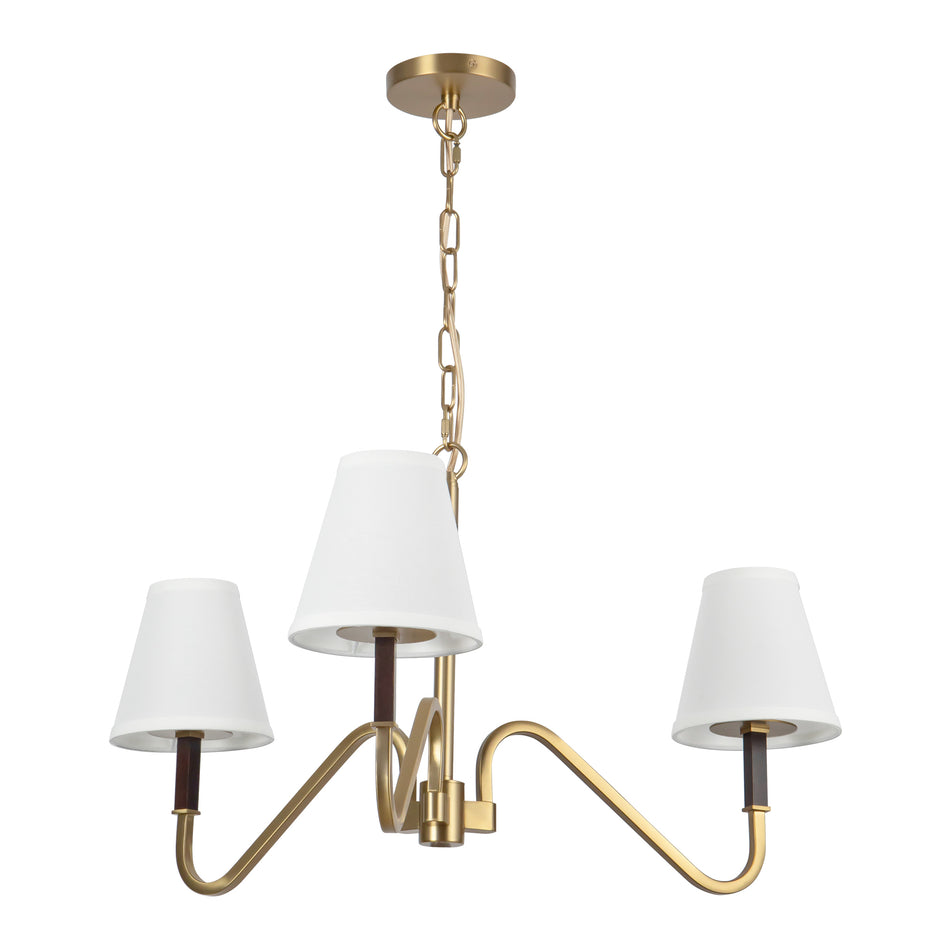 Sloan 30-in Gold Chandelier