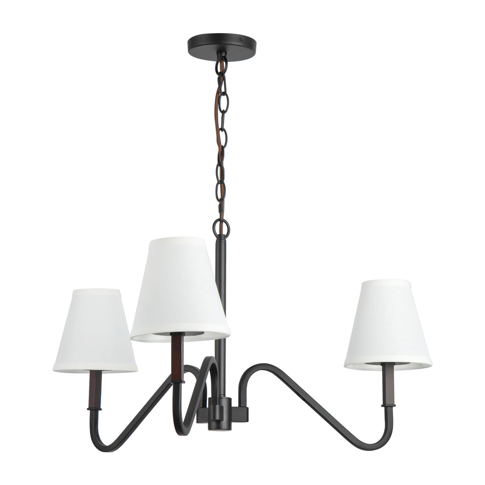 Sloan 30-in Black Chandelier
