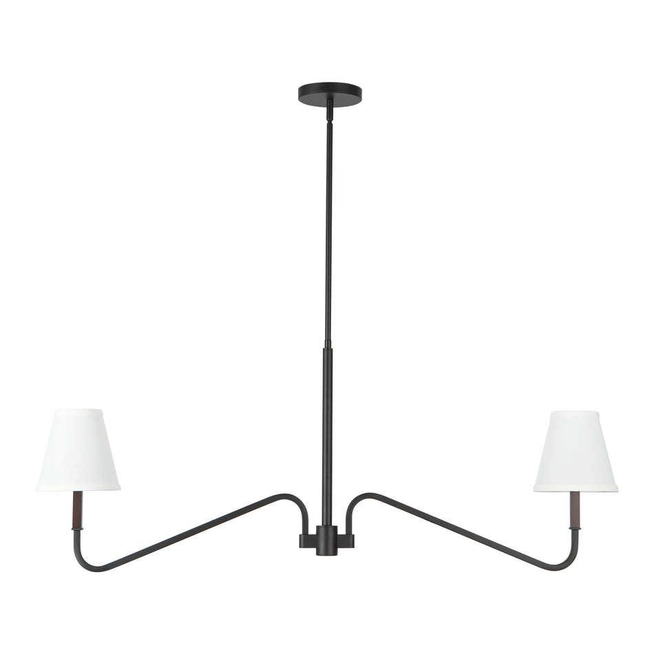 Sloan 30-in Black Linear Pendant