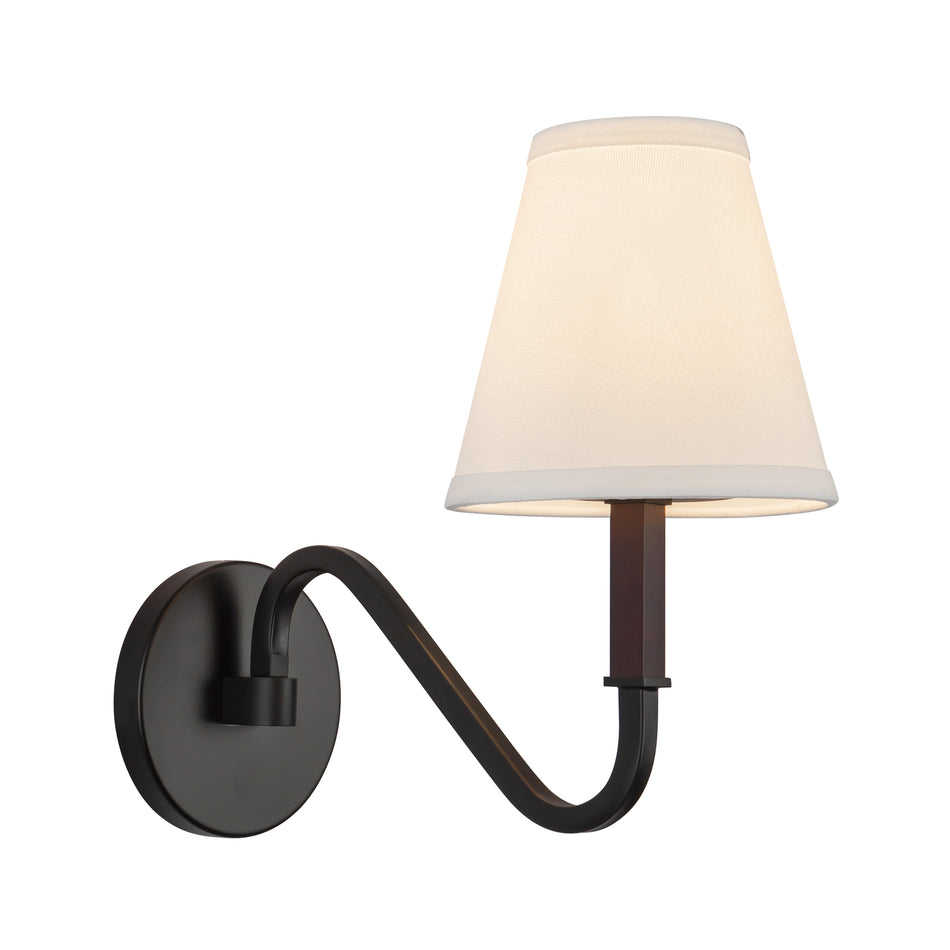 Sloan 12-in Black Wall Sconce