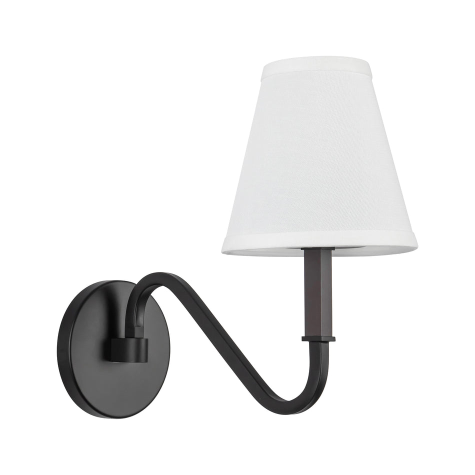 Sloan 12-in Black Wall Sconce