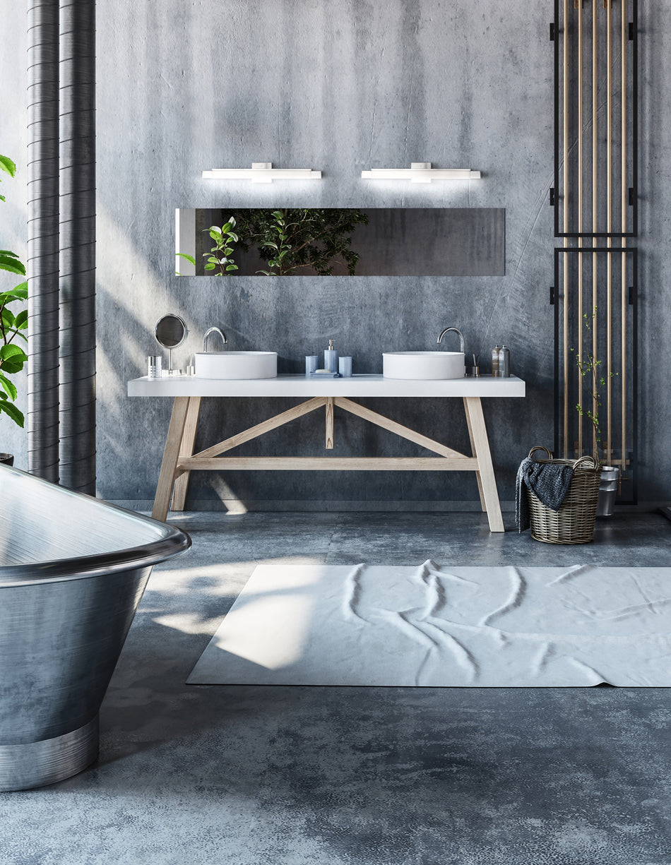 Soho 27-in Brushed Nickel LED Vanity by KUZCO