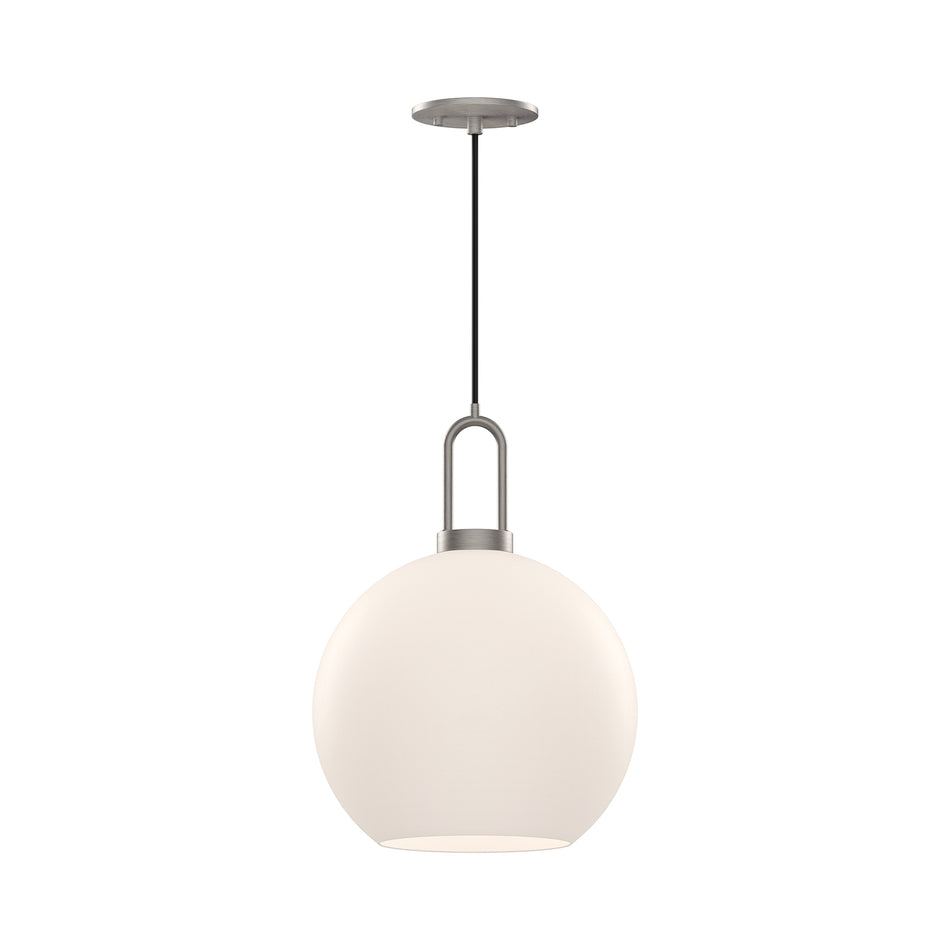 Soji 10-in Brushed Nickel/Opal Matte Glass 1 Light Pendant