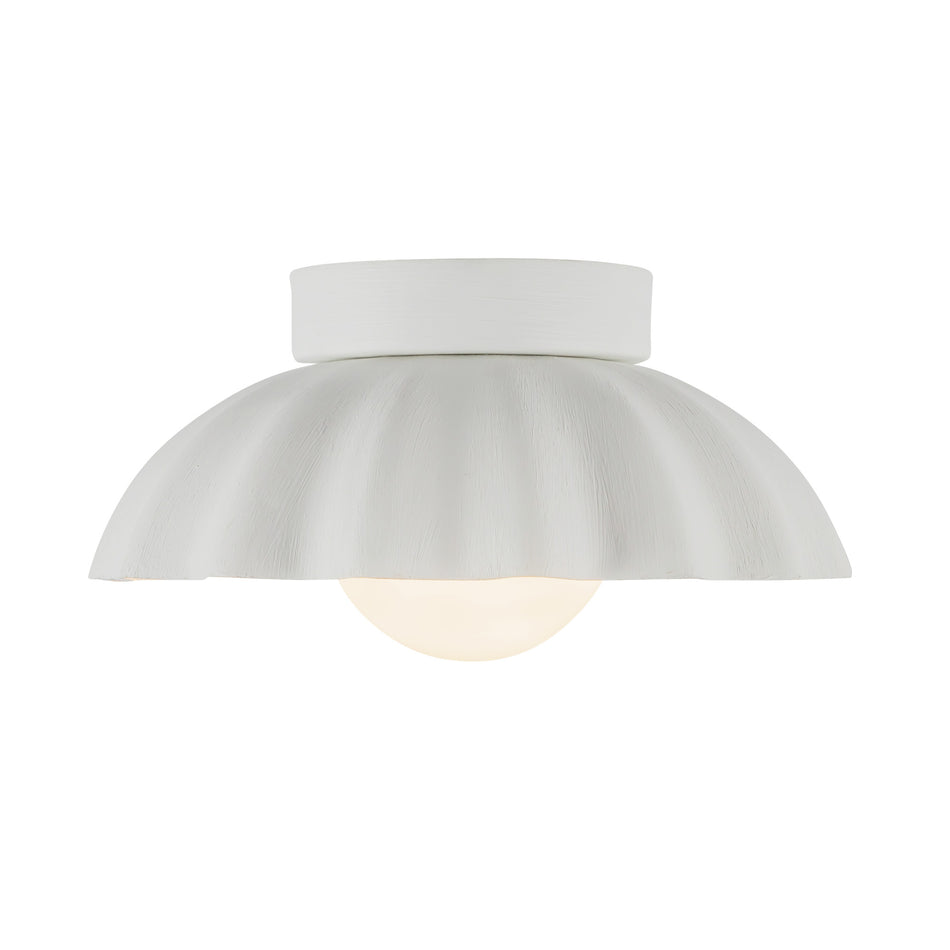 Soleil 10-in Antique White/Opal Glass LED Wall/Vanity Light by ALORA MOOD